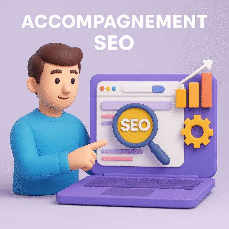 Image 3D illustration de mon accompagnement SEO